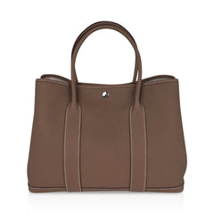 Garden Party 36 Bag Etoupe & Clemence Leather Palladium
