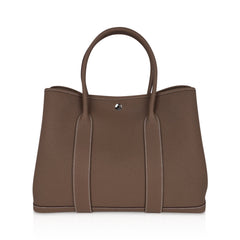 Garden Party 36 Bag Etoupe & Clemence Leather Palladium
