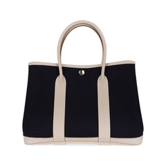 Bag Garden Party 30 Bag Black Canvas / Craie Negonda Leather Palladium