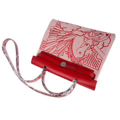 Special Edition Herbag Zip 31 Bag Pegase Pop Rouge Vache Hunter Leather with Palladium Hardware