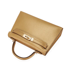 Kelly Sellier 20 Metallic Dore Chevre Chamkilight Permabrass Hardware