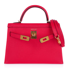 Kelly 20 Mini Sellier Bag Rose Extreme Epsom Gold Hardware New w/Box