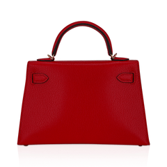 Kelly Sellier 20 Mini Rouge de Coeur Bag Chevre Leather Gold Hardware