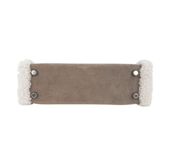 Kelly 20 Teddy Bag Pluch Shearling Gris Caillou Grizzly and Etoupe Swift Leather