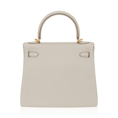 Kelly 25 Retourne Bag Beton Togo Leather with Gold Hardware