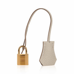 Kelly Retourne 25 Bag Craie Togo Leather with Gold Hardware