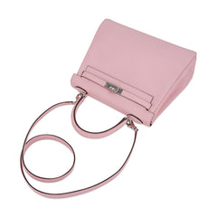 Kelly 25 Bag Rose Sakura Swift Leather with Palladium Hardware
