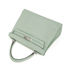 Kelly 25 Retourne Bag Vert d’Eau Matte Alligator with Palladium Hardware