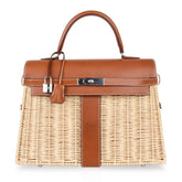 Kelly 35 Bag Picnic Wicker / Osier Palladium Hardware Limited Edition