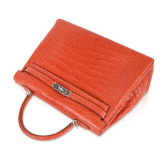 Kelly 35 Retourne Bag Sanguine Matte Alligator with Palladium Hardware