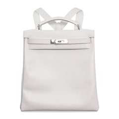 Kelly Ado 28 Bag White Evergrain Palladium Hardware