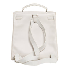 Kelly Ado 28 Bag White Evergrain Palladium Hardware