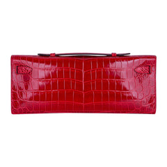 Kelly Cut Bag Braise Niloticus Crocodile with Gold Hardware