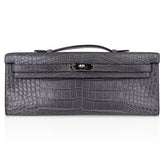 Kelly Cut Bag Gris Paris Grey Matte Alligator Palladium VERY rare