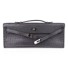 Kelly Cut Bag Gris Paris Grey Matte Alligator Palladium VERY rare