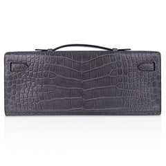 Kelly Cut Bag Gris Paris Grey Matte Alligator Palladium VERY rare