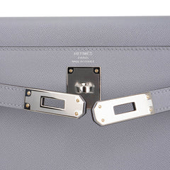 Kelly Elan Gris Pantin Veau Madame Leather with Palladium Hardware