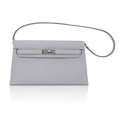 Kelly Elan Gris Pantin Veau Madame Leather with Palladium Hardware