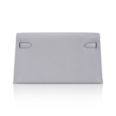 Kelly Elan Gris Pantin Veau Madame Leather with Palladium Hardware