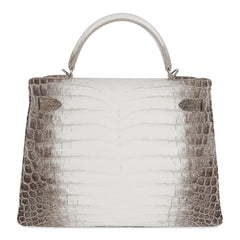 Limited Edition Kelly 32 Bag Himalaya Crocodile with Palladium Hardware