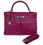 Limited Edition Kelly 32 Lakis Bag Tosca Swift Leather with Palladium Hardware