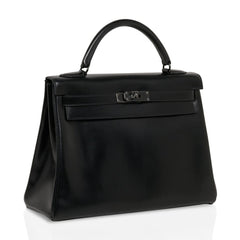 Kelly 32 So Black Bag Box Leather Limited Edition