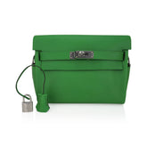 Kelly Messenger 25 Bag Vert Yucca Evercolor Leather with Palladium Hardware