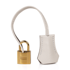 Kelly 25 Sellier Bag Craie Epsom Leather with Gold Hardware