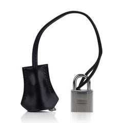 Kelly 28 Sellier Bag Black Box Leather with Palladium Hardware