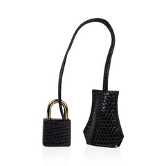 Kelly Touch 25 Retourne Bag Black Lizard / Togo Permabrass Hardware