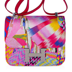 Limited Edition Constance Bag 24 Marble Silk with Palladium Hardware