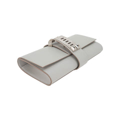 Medor 23 Clutch Bag Gris PerleTadelakt Leather with Palladium Hardware