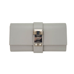 Medor 23 Clutch Bag Gris PerleTadelakt Leather with Palladium Hardware