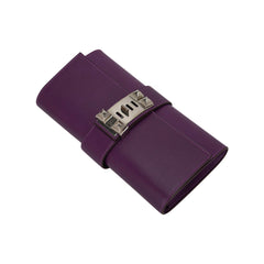 Medor 23 Clutch Bag Raisin Tadelakt Leather with Palladium Hardware
