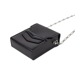 Micro Sac Limited Edition 70 mm Noir Villandry Paper Clip Chain Bag Palladium Hardware