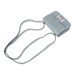 Limited Edition Micro Constance Bag Ciel Matte Alligator with Palladium Hardware