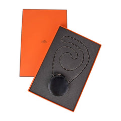 Limited Edition Micro Rond Veau Noir Villandry Bag Paper Clip Chain