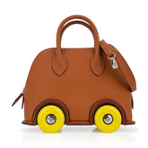 Limited Edition Mini Bolide 1923 Bag On Wheels Gold Togo Leather with Palladium Hardware