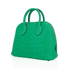 Mini Bolide 1923 Bag Vert Comics Matte Alligator with Palladium Hardware