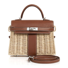 Mini Kelly 20 Bag Picnic Barenia & Osier