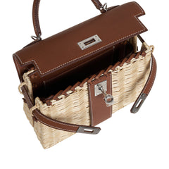 Mini Kelly 20 Bag Picnic Barenia & Osier