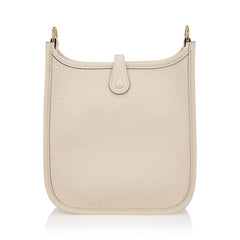 Mini Evelyne TPM Bag Nata Clemence Leather with Gold Hardware