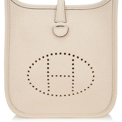 Mini Evelyne TPM Bag Nata Clemence Leather with Gold Hardware