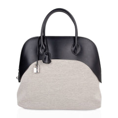 Paddock Bolide 35 Bag Toile Black Vache Hunter Leather Limited Edition