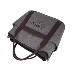 Tote Sac de Pansage Grooming Bag Gray Feutre/ Brown
