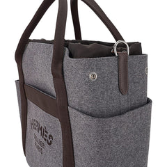 Tote Sac de Pansage Grooming Bag Gray Feutre/ Brown