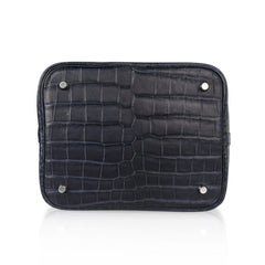 Picotin Lock 22 Blue Indigo Matte Porosus Crocodile Rare