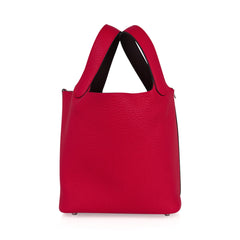 Picotin Eclat Lock 18 Bag Framboise / Rouge Sellier Tote Bag