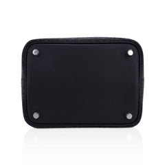 Picotin Lock Touch 18 Charcoal Gray Feutre with Swift Leather Tote Bag