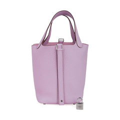 Picotin Lock 18 Mauve Sylvestre Bag Palladium Hardware